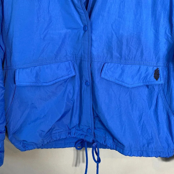 NWOT Free People FP Movement Off the Bleachers Coaches Jacket Women's Small Blue - Picture 11 of 16